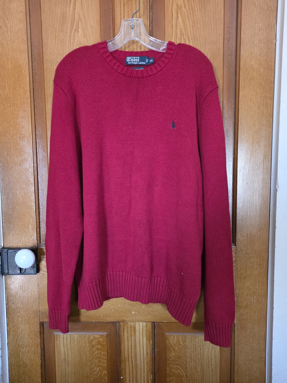 Ralph Lauren Men's Deep Red Crewneck Sweater
